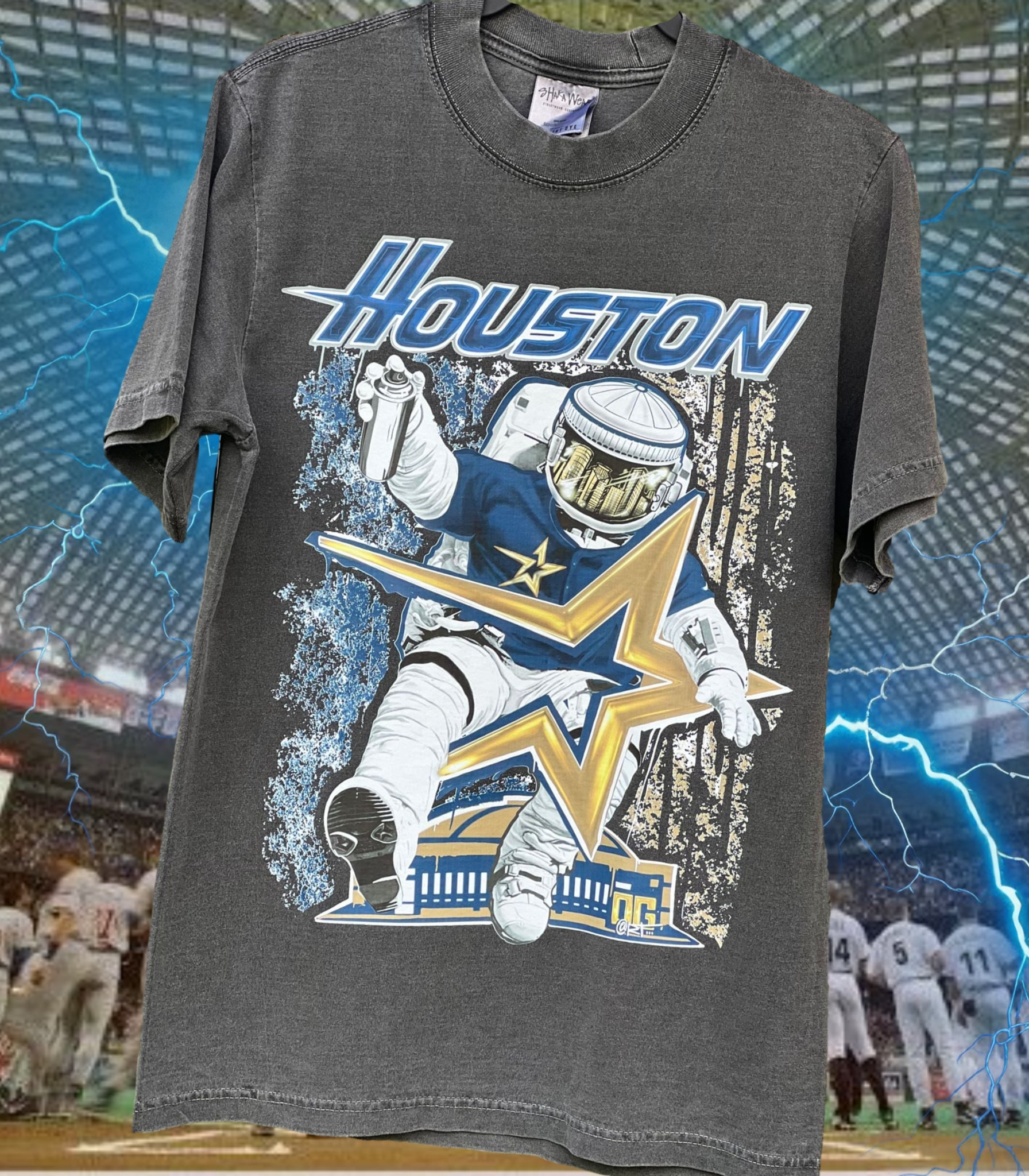Blue and Gold Astronaut